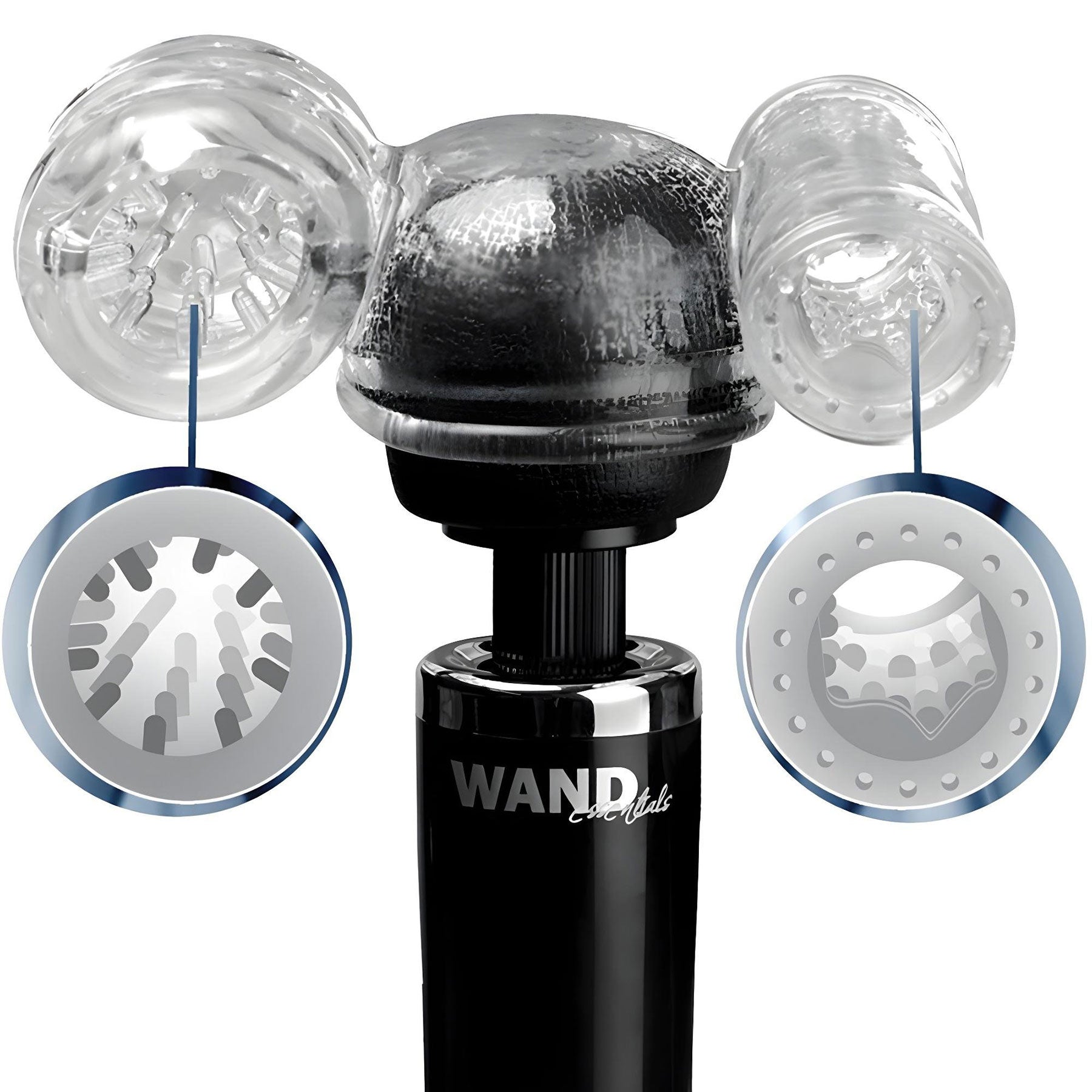 Twin Turbo Strokers 2 in 1 Wand Attachment By Wand Essentials
