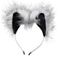 Tailz Black Silicone Anal Plug With Grey Wolf Faux Fur Tail & Matching Ears