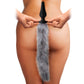 Tailz Black Silicone Anal Plug With Grey Wolf Faux Fur Tail & Matching Ears