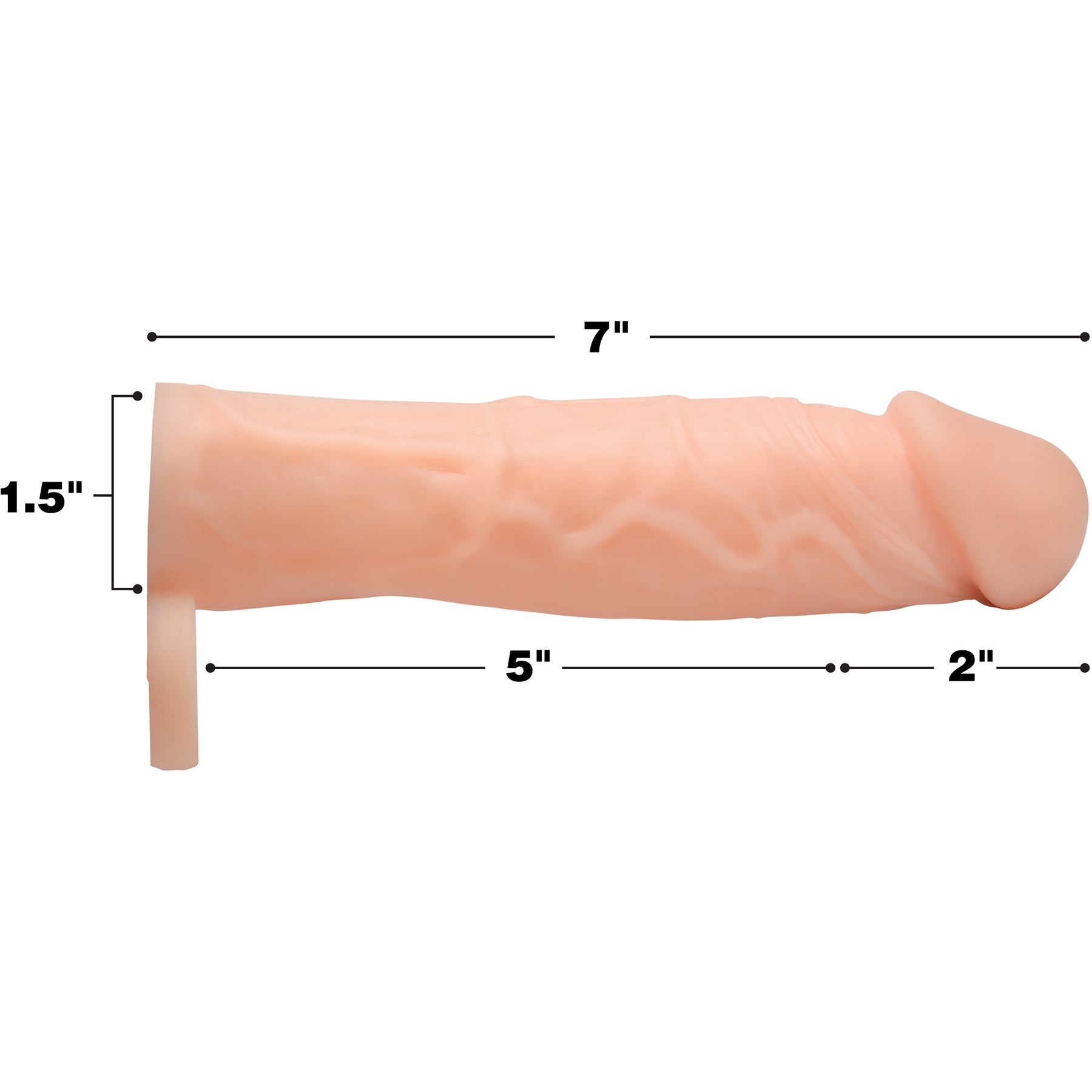 Size Matters Silicone 2" Penis Extender Sleeve