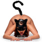 Tailz Black Silicone Anal Plug With Black Faux Fur Cat Tail & Matching Cat Mask