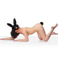 Tailz Aluminum Alloy Anal Plug With Black Faux Fur Bunny Tail & Matching Bunny Mask