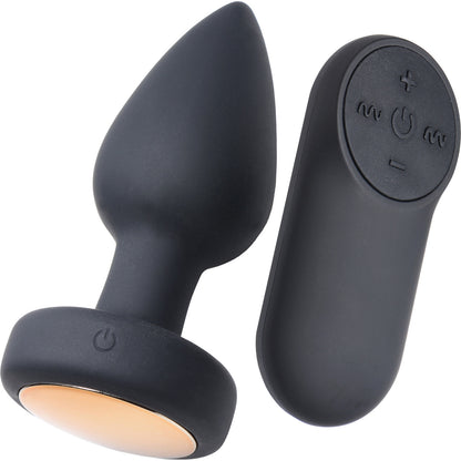 Booty Sparks Silicone 7 Mode Vibrating Butt Plug With LED Light Up Base - Small