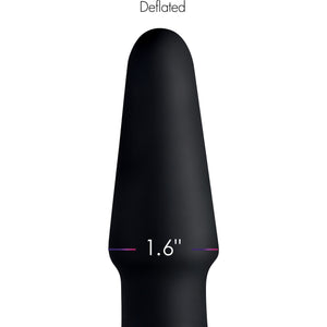 Swell Inflatable Rechargeable Silicone Vibrating Anal Plug With Remote - Black