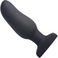 Swell Inflatable Rechargeable Silicone Vibrating Curved Anal Plug With Remote - Black