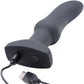 Swell Inflatable Rechargeable Silicone Vibrating Curved Anal Plug With Remote - Black