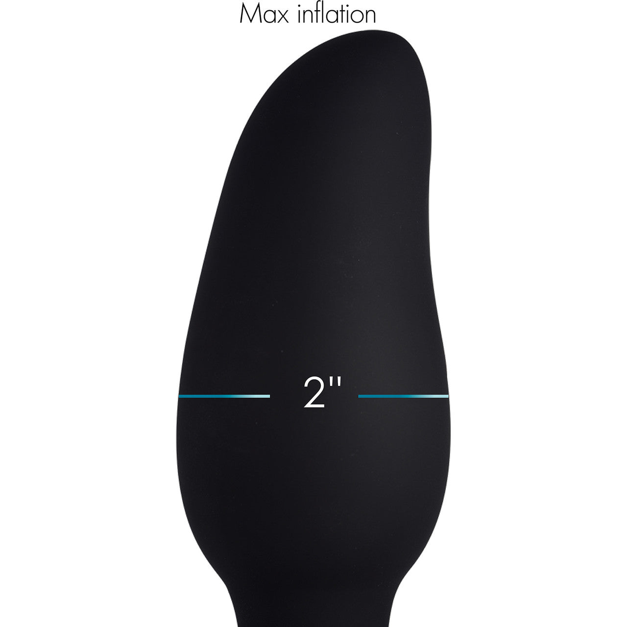 Swell Inflatable Rechargeable Silicone Vibrating Curved Anal Plug With Remote - Black