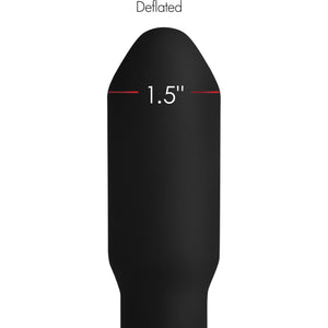 Swell Inflatable Rechargeable Silicone Vibrating Missile Anal Plug With Remote - Black