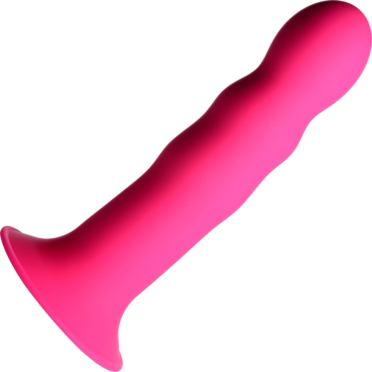 Squeeze-It Squeezable Wavy Suction Cup Dildo - Pink