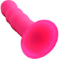 Squeeze-It Squeezable Wavy Suction Cup Dildo - Pink