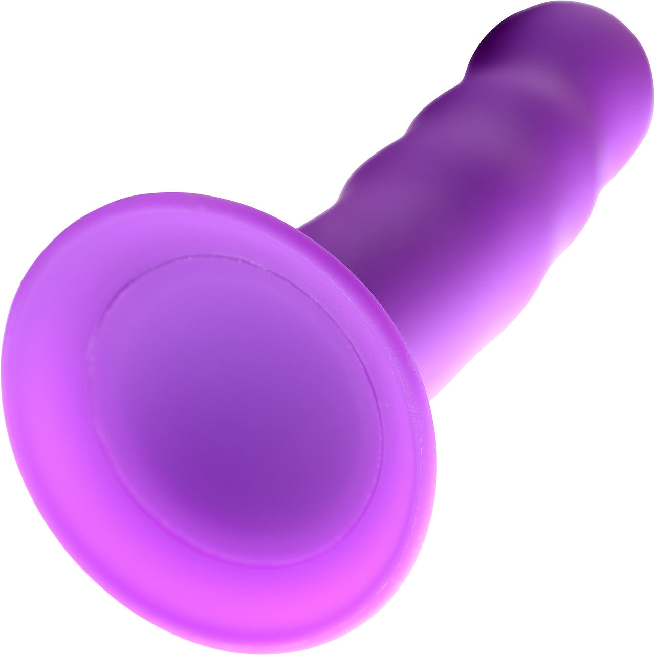 Squeeze-It Squeezable Wavy Suction Cup Dildo - Purple