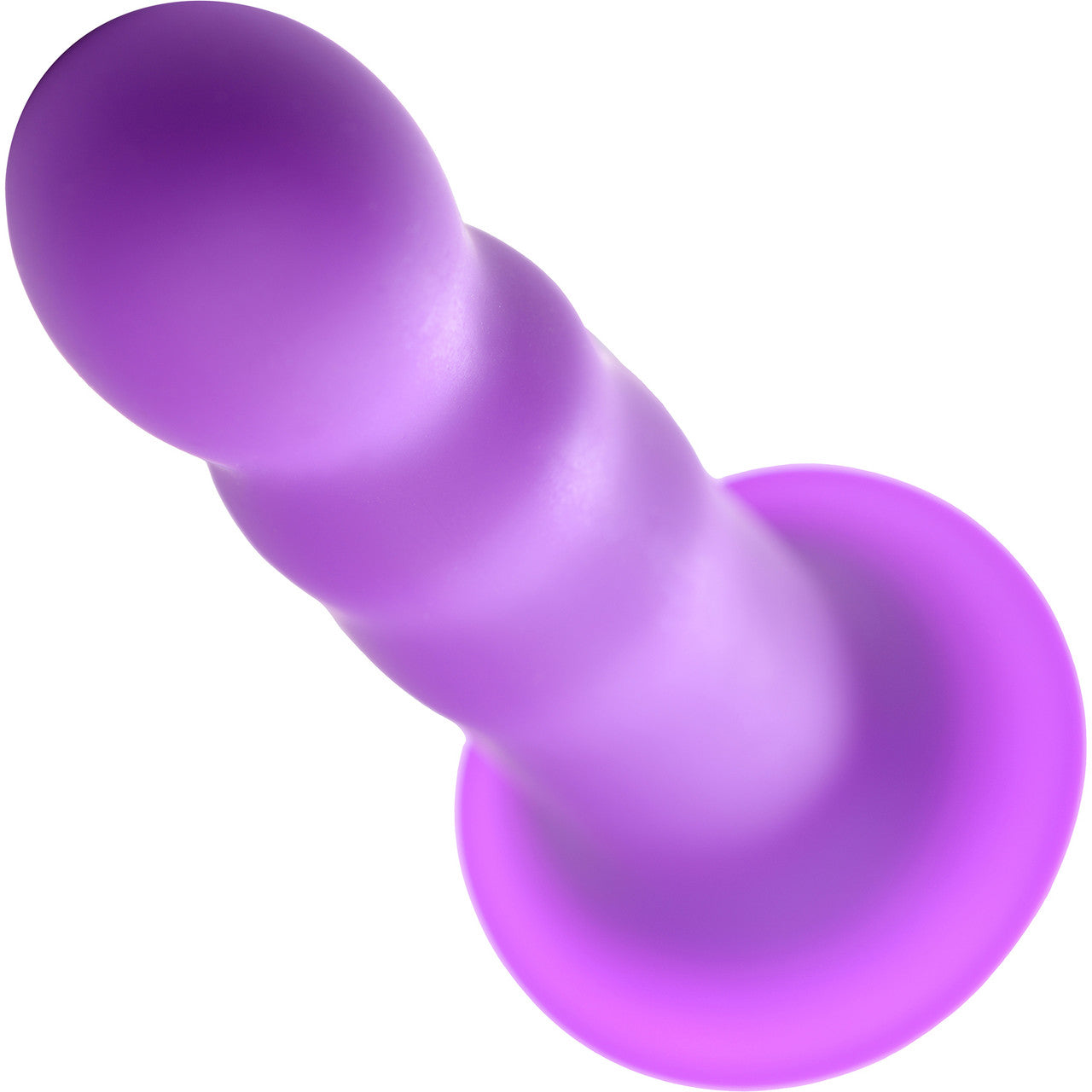 Squeeze-It Squeezable Wavy Suction Cup Dildo - Purple