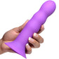 Squeeze-It Squeezable Wavy Suction Cup Dildo - Purple