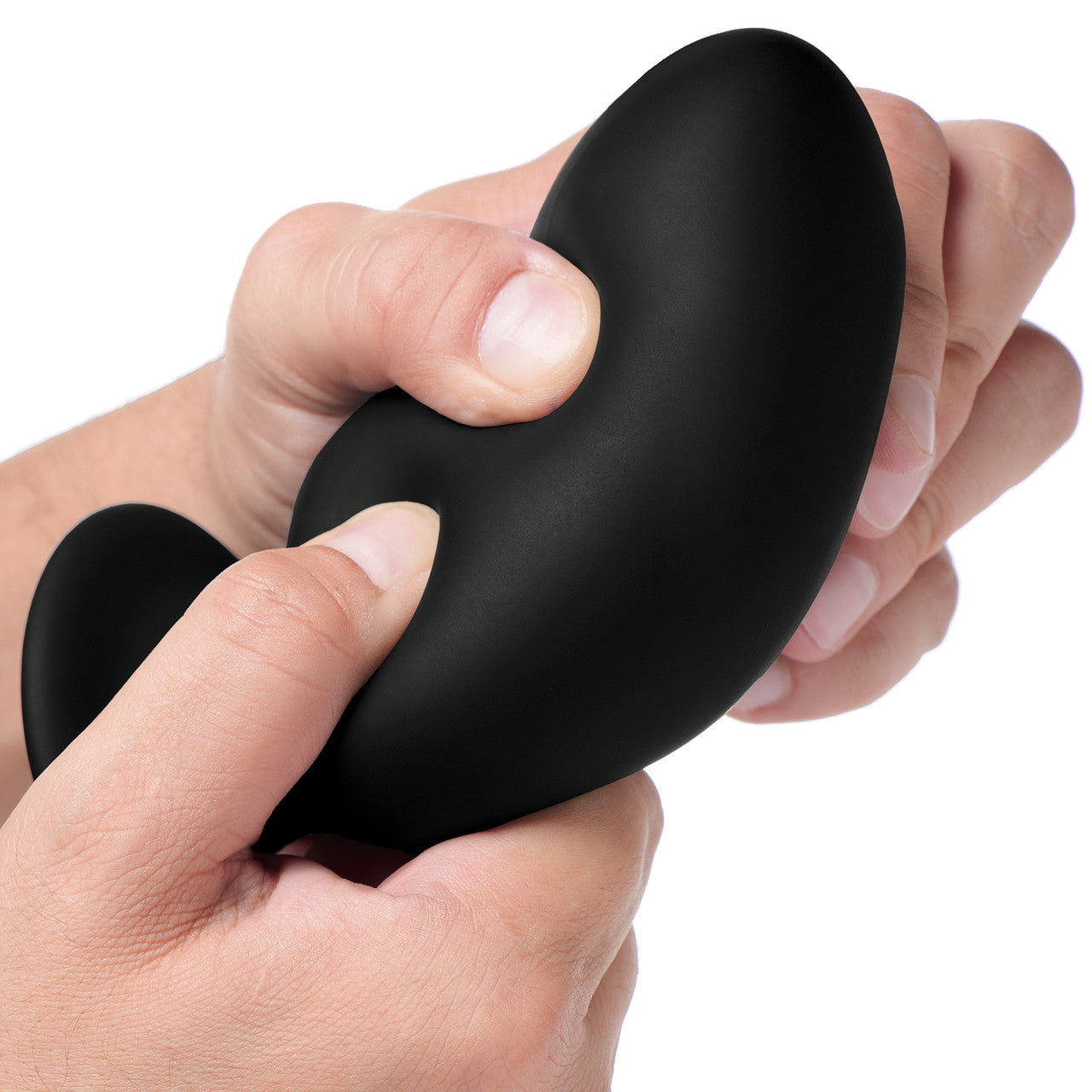 Squeeze-It Squeezable Silicone Anal Plug, Large - Black