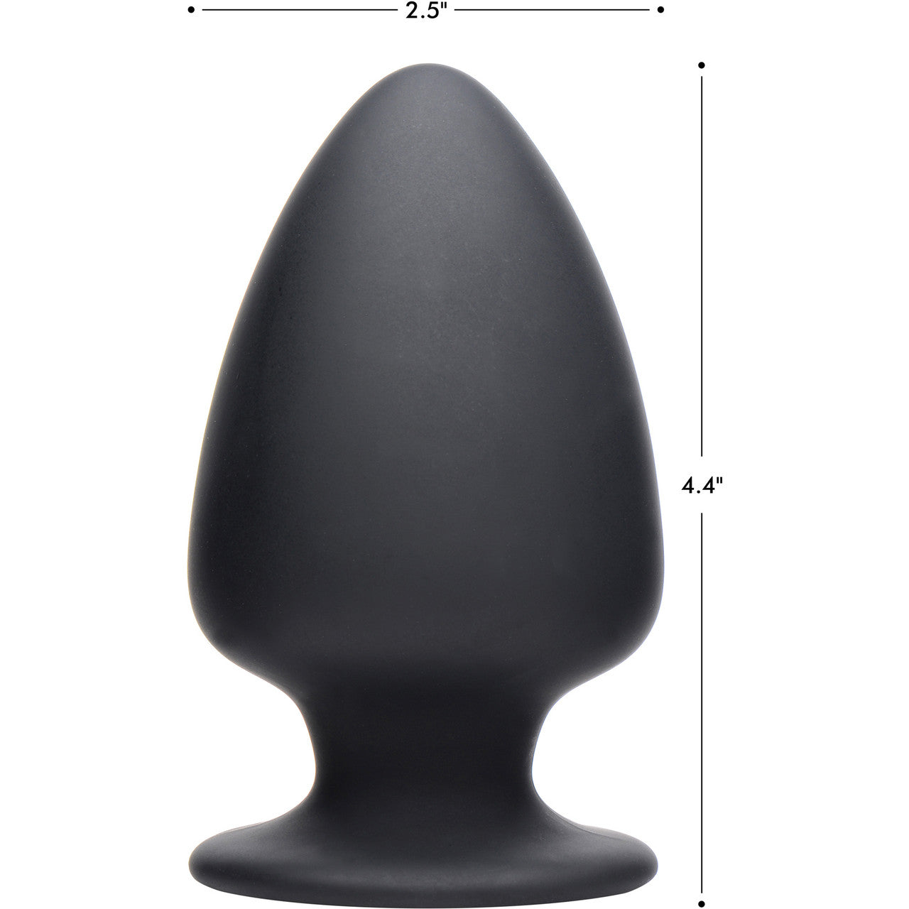 Squeeze-It Squeezable Silicone Anal Plug, Medium - Black