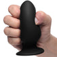 Squeeze-It Squeezable Silicone Anal Plug, Medium - Black