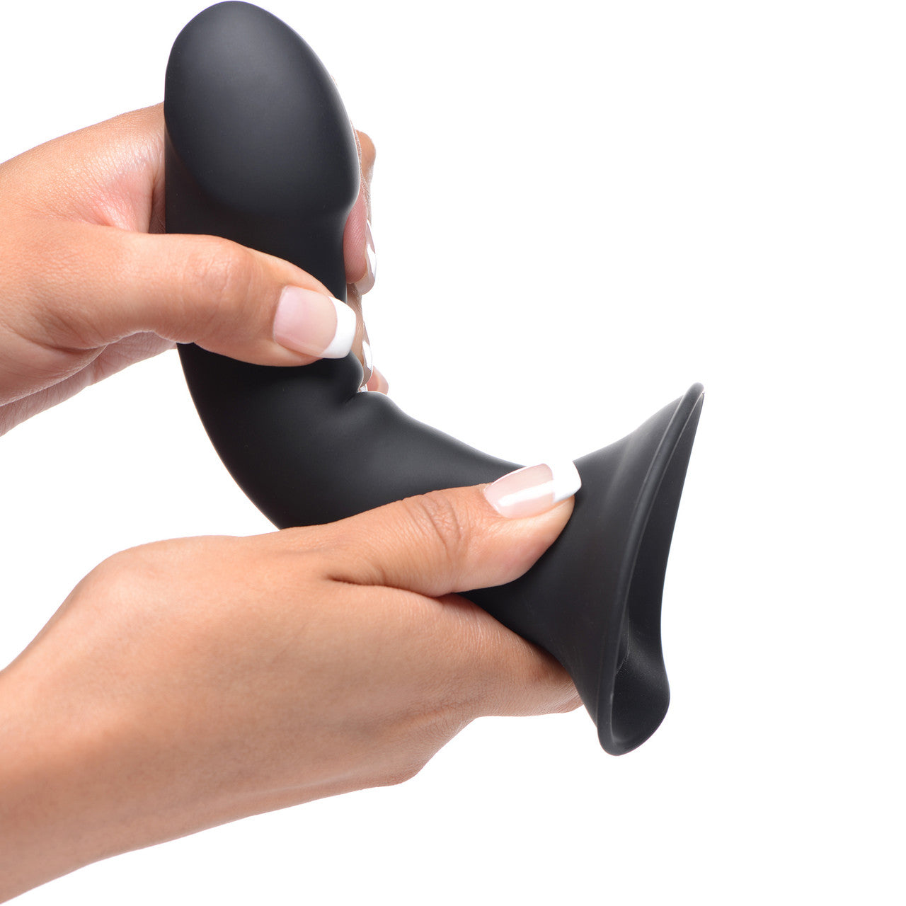 Squeeze-It Squeezable Phallic 6.75" Suction Cup Dildo - Black