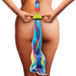 Tailz Rainbow Silicone Anal Plug With Unicorn Faux Fur Tail