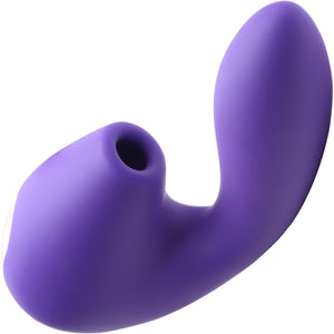 Shegasm Elevate Rechargeable Silicone G-Spot Vibrator With Clitoral Suction - Purple