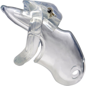 Master Series Clear Captor Chastity Cage With Keys - Small, Clear