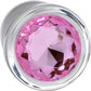 Booty Sparks Pink Gem Glass Anal Plug - Large