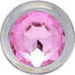 Booty Sparks Pink Gem Glass Anal Plug - Small