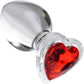 Booty Sparks Heart Gem Glass Anal Plug - Large