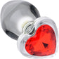 Booty Sparks Heart Gem Glass Anal Plug - Large