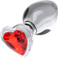 Booty Sparks Heart Gem Glass Anal Plug - Large