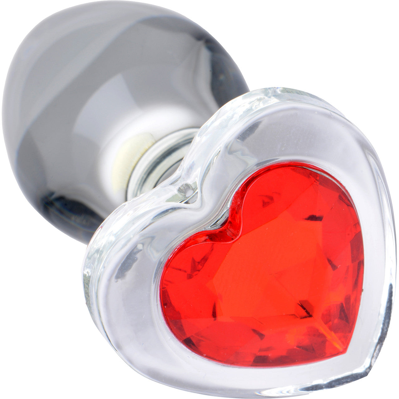 Booty Sparks Heart Gem Glass Anal Plug - Medium