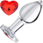 Booty Sparks Heart Gem Glass Anal Plug - Medium