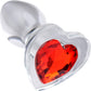 Booty Sparks Heart Gem Glass Anal Plug - Small