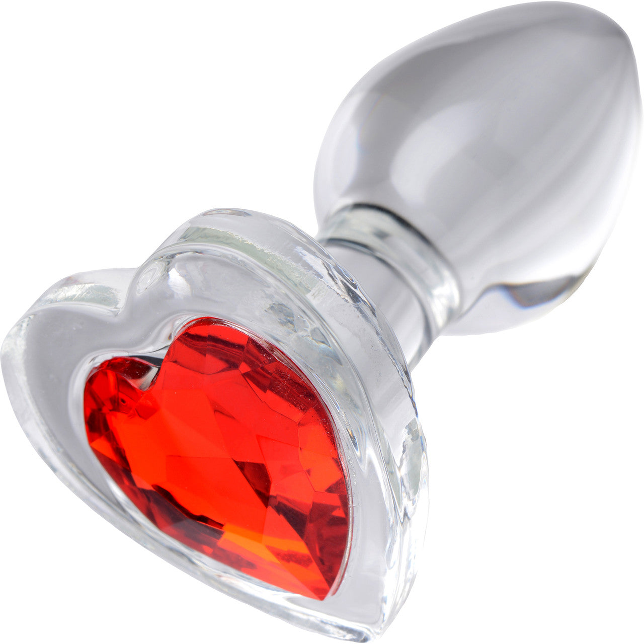 Booty Sparks Heart Gem Glass Anal Plug - Small