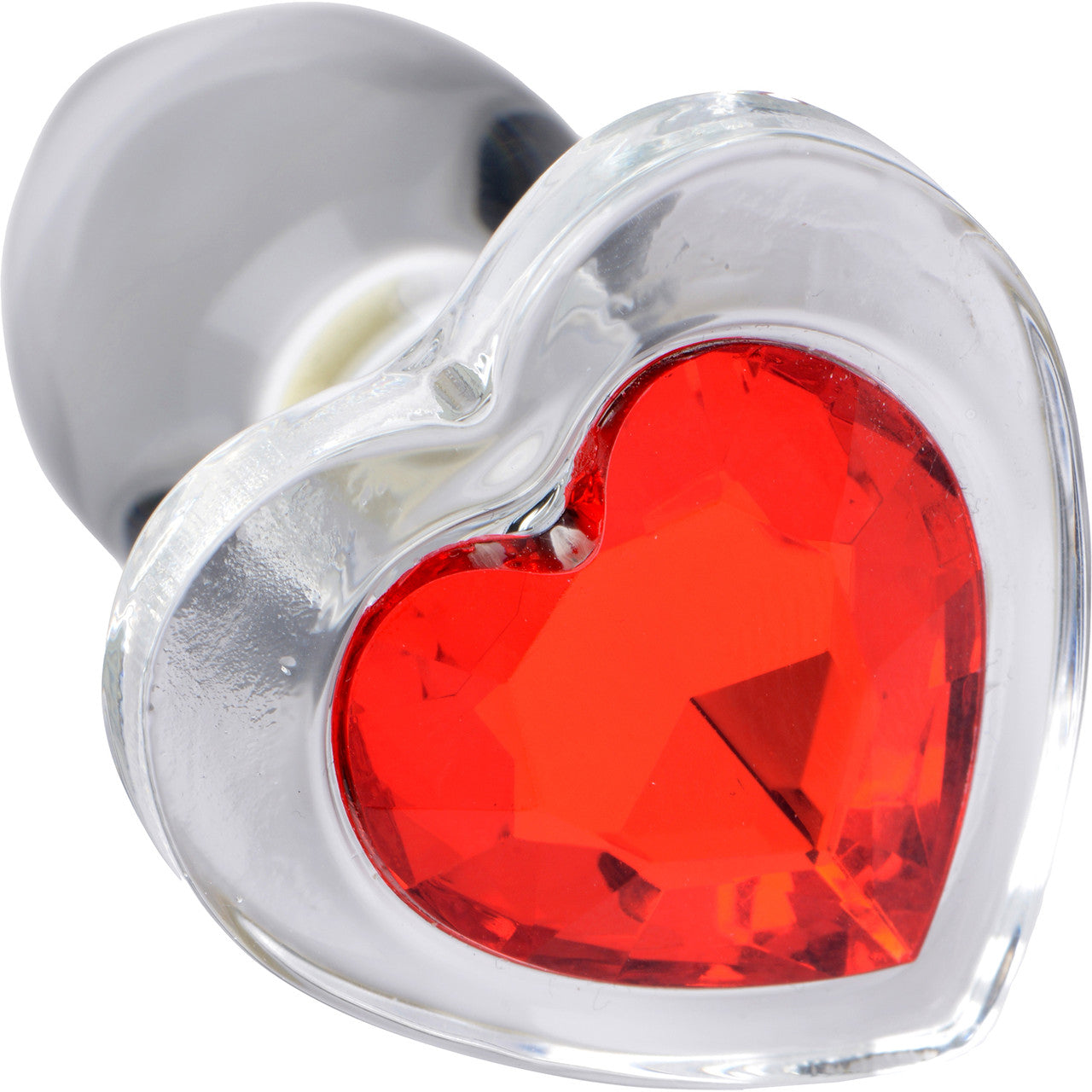 Booty Sparks Heart Gem Glass Anal Plug - Small