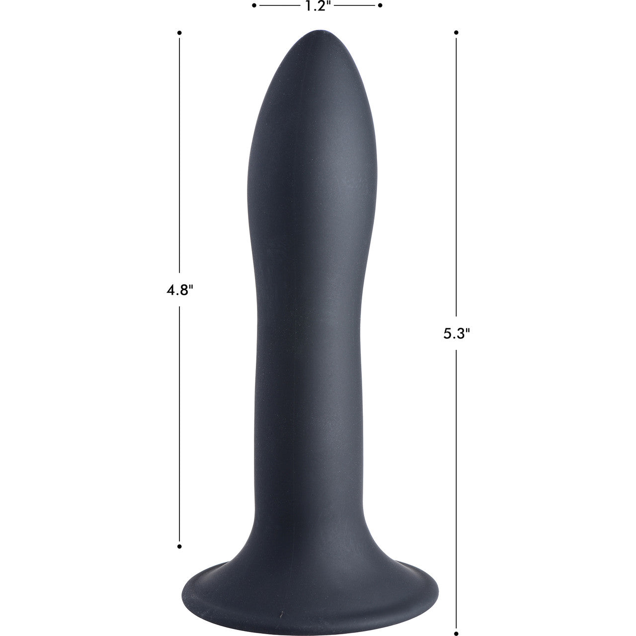 Squeeze-It Squeezable Slender Suction Cup Dildo - Black