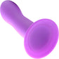 Squeeze-It Squeezable Slender Suction Cup Dildo - Purple