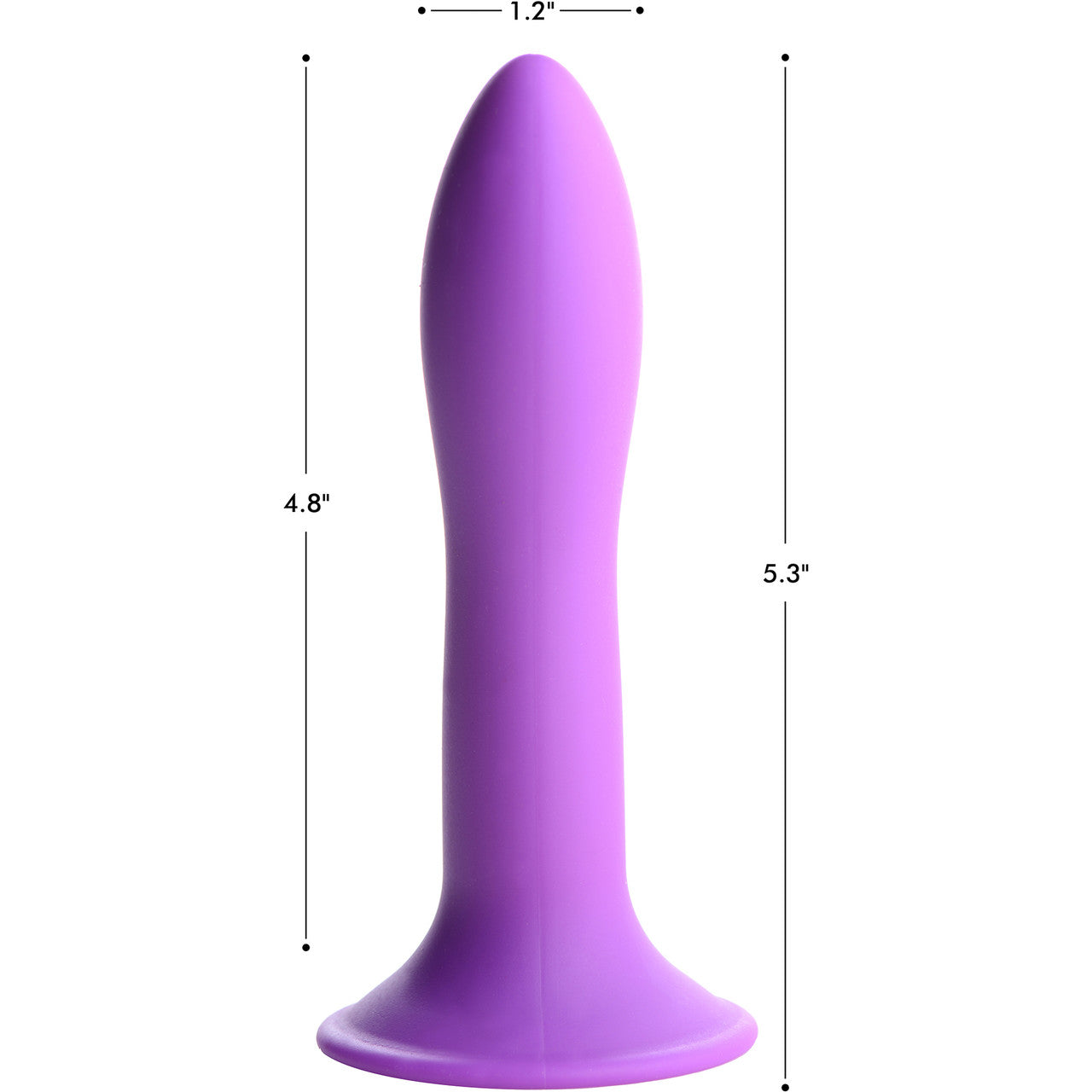 Squeeze-It Squeezable Slender Suction Cup Dildo - Purple