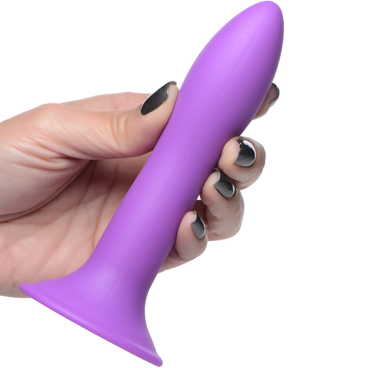 Squeeze-It Squeezable Slender Suction Cup Dildo - Purple