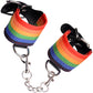 Master Series Kinky Pride Rainbow Bondage Set - Wrist/Ankle Cuffs & Collar With Leash