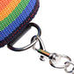 Master Series Kinky Pride Rainbow Bondage Set - Wrist/Ankle Cuffs & Collar With Leash