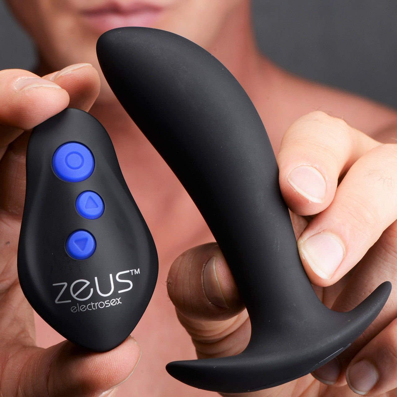 Zeus Electrosex 64X Pro-Shocker Vibrating And E-stim Silicone Prostate Plug With Remote