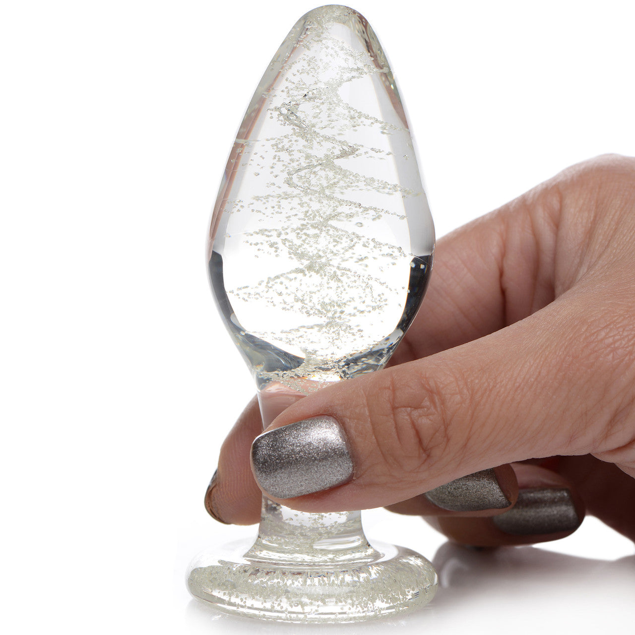 Booty Sparks Glow-In-The-Dark Glass Anal Plug - Large Booty Sparks Glow-In-The-Dark Glass Anal Plug - Large