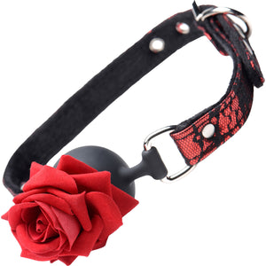 Master Series Full Bloom Silicone Rose Gag