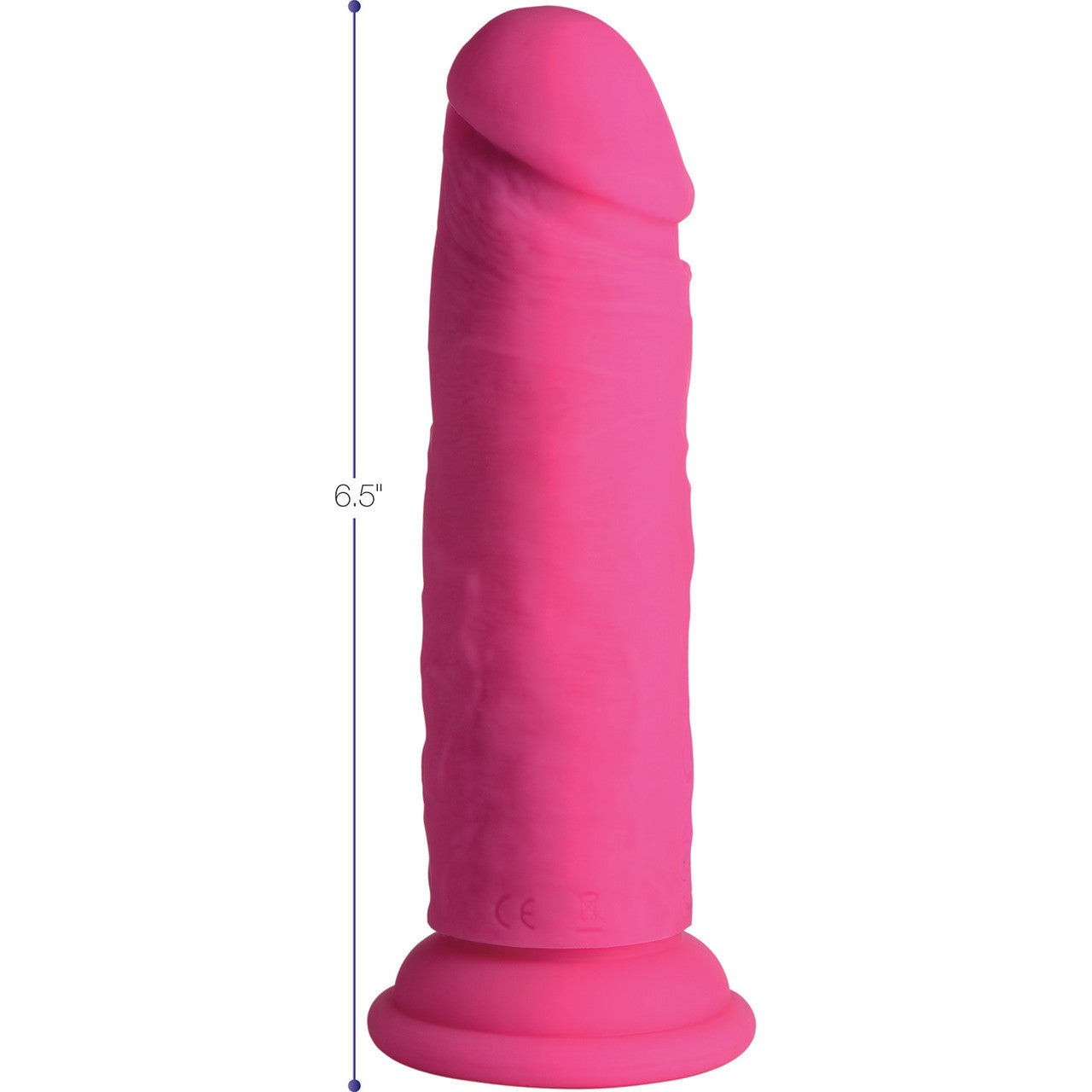 Strap U Power Player 28X Vibrating Rechargeable 6.5" Silicone Dildo With Remote - Pink