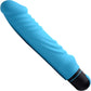 BANG! XL Bullet & Silicone Ribbed Sleeve Rechargeable Waterproof Vibrator - Blue