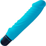 BANG! XL Bullet & Silicone Ribbed Sleeve Rechargeable Waterproof Vibrator - Blue