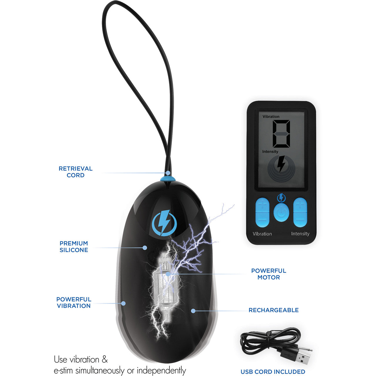 Zeus Electrosex E-Stim Pro Silicone Vibrating Egg With Remote Control