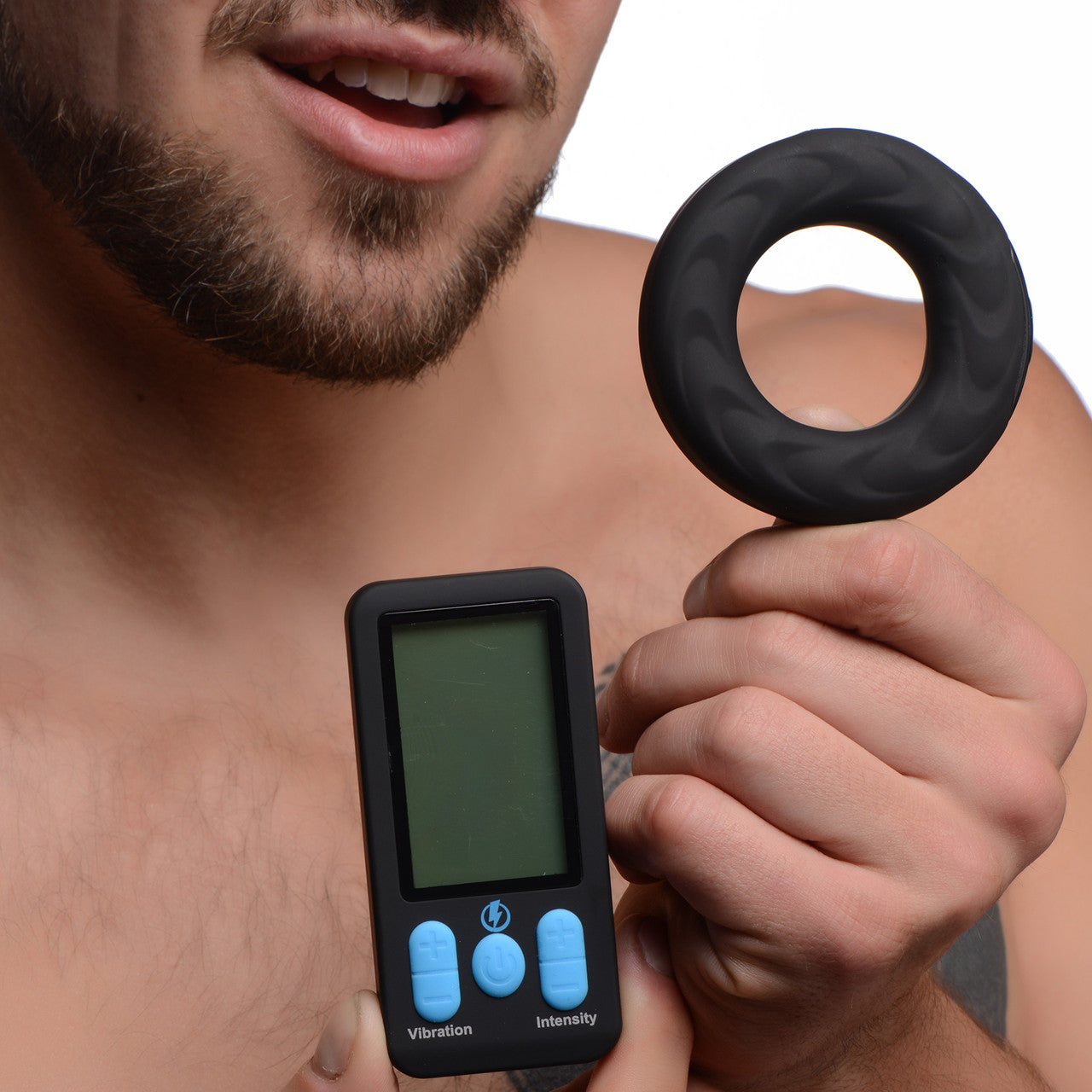 Zeus Electrosex E-Stim Pro Silicone Rechargeable Cock Ring With Remote Control