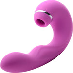 Shegasm 5 Star Silicone G-Spot Tapping Vibrator & Pressure Wave Clitoral Stimulator - Pink