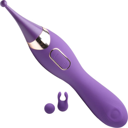 INMI Power Zinger Pro Pulsing G-Spot Pinpoint Silicone Clitoral Vibrator With 2 Attachments